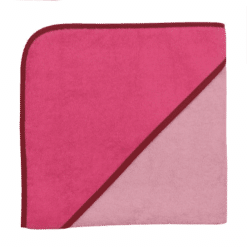 Kapuzenbadetuch, 100x100cm, rosa/pink