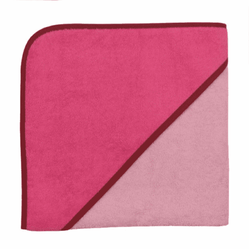 Kapuzenbadetuch, 100x100cm, rosa/pink