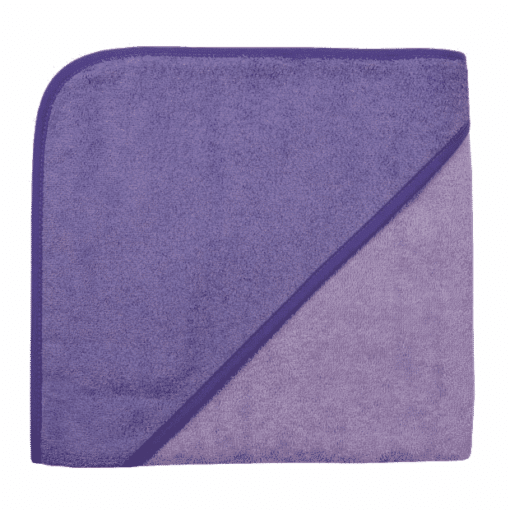 Kapuzenbadetuch, 100x100cm, flieder/violett